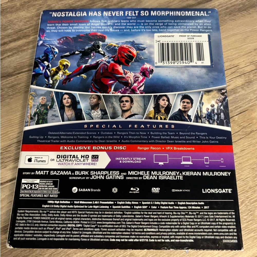 Power Rangers - Blu Ray & DVD - Picture 2 of 3